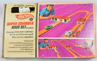Vintage 1969 Mattel Hot Wheels Charger Race Track Set W Partial Box 8312