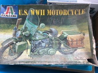 Italeri U.  S.  Wwii Motorcycle 1:9 Out Of Box