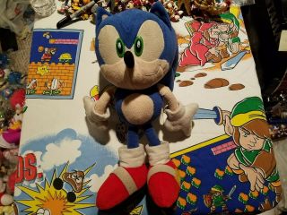 Rare 2003 Sega Prize Sonic The Hedgehog X Ufo Plush Toy Doll Japan Vtg Htf