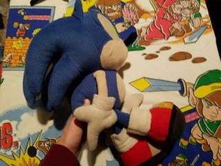 RARE 2003 SEGA Prize Sonic the Hedgehog X UFO Plush Toy Doll Japan VTG HTF 2