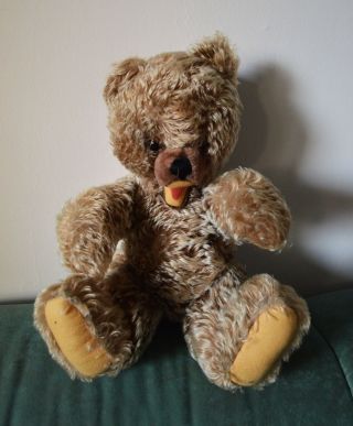 Antique Vintage 45 Cm 17.  7 " German Mohair Teddy Bear,  Squeaker