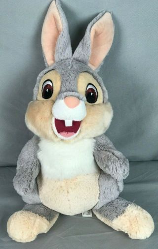 Disney Parks Bambi Movie Thumper Gray White Bunny Rabbit Stuffed Animal Plush