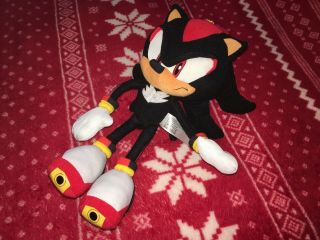 Official 12” Ge Sonic The Hedgehog Shadow Sonic Plush Sega Sonic Toy Doll