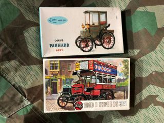 1/32 54mm Airfix 1910 1914 Bus Old Bill & Europe Kits 1895 Panhard Coupe