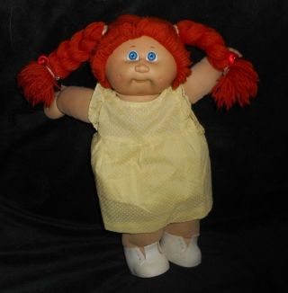 Vintage 1982 Cabbage Patch Kids Baby Doll Long Red Hair Stuffed Animal Plush Toy