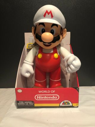 World Of Nintendo Fire Mario Big Figure 20 Inches