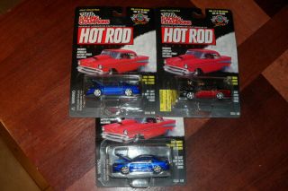 Set Of 3 Hot Rod 1/64 Diecast Sn95 96 97 98 Ford Mustang Cobra Racing Champions