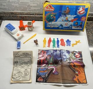 1984 Kenner The Real Ghostbusters Play - Doh Set,  1986 Cpt Plastic Figures & More