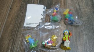 Vintage Simpsons Burger King Camping Adventures Pencil Toppers 1990 Set Of 5