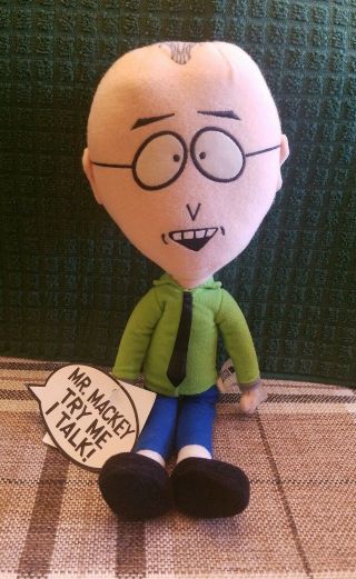Rare South Park Talking Mr Mackey Plush Stuffed Toy Doll By Fun 4 All 13 "