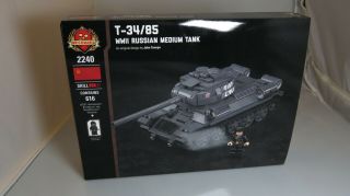 Brickmania T - 34/85 Wwii Russian Medium Tank Lego