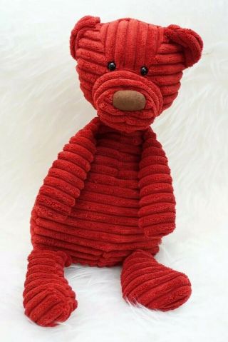 Jellycat Cordy Roy Bear Dark Red 12 " Plush Stuffed Animal Teddy Bear Maroon