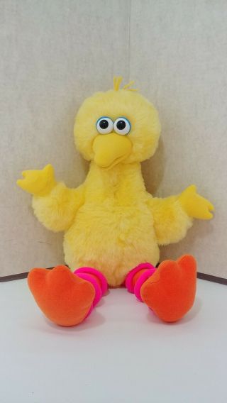 Vintage 1986 Talking Big Bird Playskool Plush Stuffed Animal Sesame Street 22 "