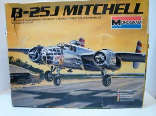 Vintage Monogram B - 25j Mitchell 1/48 Scale Airplane Model Kit - Unassembled