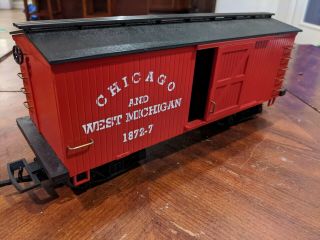 Kalamazoo G Scale Model Trains Chicago And West Michigan 1872 - 7 In Orig Box Car 2