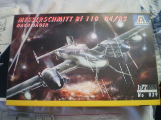 Italeri 1:72 Messerschmitt Bf 110 G4/r3 Plastic Aircraft Model Kit 039