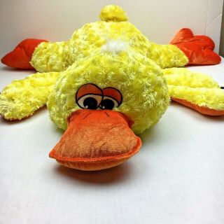 Dan Dee Large Plush Floppy Yellow And Orange Duck Stuffed Animal 32 Inch