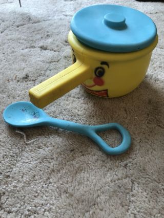 Vintage The First Years Happy Pot And Friends Plastic Toy Cooking Set