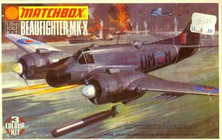1973 Matchbox Models 1/72 Bristol Beaufighter Mk - X