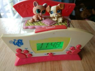 Rare Littlest Pet Shop Alarm Clock And Wake To Chirping,  Meowing &