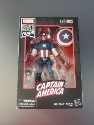 Walmart Exclusive Marvel Legends Series 80th Anniversary Captain America Figure