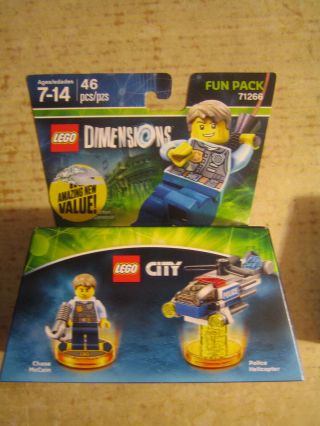 1 Lego Dimensions Lego City Chase Mccain & Police Helicopter Fun Pack 71266