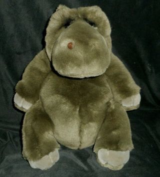 13 " Dakin Applause Lou Rankin Thurgood Hippo Grey Stuffed Animal Plush Toy 24544