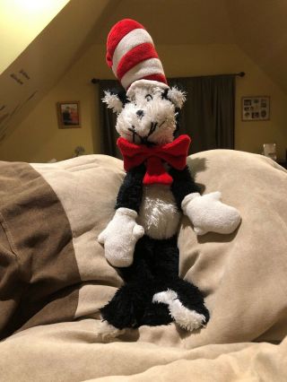 Cat In The Hat Manhattan Toys Dr Suess 24 " Plush Fuzzy Beanbag 2001