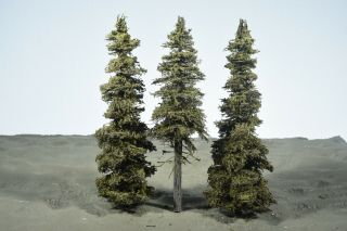 Professionally Made Model Fir Trees,  9 " High,  N - Ho - O - S,  Priority