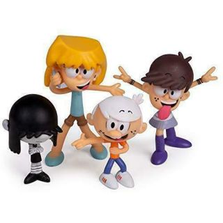 The Loud House Figure 4 Pack - Lincoln,  Leni,  Lucy,  Luna - Action Figure Toys
