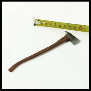Td69 - 21 1/6 Scale Metal Fireman Axe Wooden Handle Axe For 12 " Hot Toys Figure