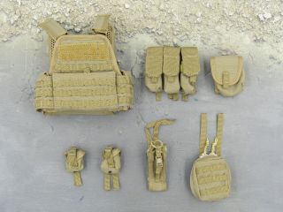 1/6 Scale Toy Nmw Special Forces - Desert Tan Vest And Pouch Set