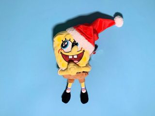 Ty Spongebob Squarepants Jolly Elf Plush 8 " Stuffed Animal 2004 Christmas