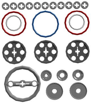 Lego Pulleys,  Belts Kit (technic,  Mindstorms,  Robot,  Ev3,  Rubber,  Wheel,  Band,  Silicone)