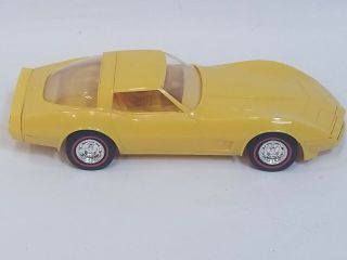 Yellow 1980 Chevrolet Corvette Model Car 1/25 Scale 80 Chevy Dealer Promo Amt