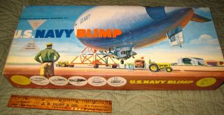 Box Plastic Model Kit Ideal Toy Corp.  Us Navy Blimp Unbuilt Decals