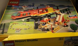 Rare 1990 Lego Airport Shuttle 6399 Parts Monorail Toy Train Set