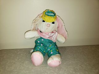 Vintage 1990 Crayola Hallmark Bunny Rabbit Stuffed Animal Plush Toy Puffalump