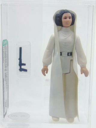 1977 Star Wars Princess Leia Organa,  Black Hair & Belt,  Hk,  Afa Graded 80 Nm