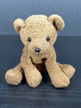 Russ Berrie & Co.  Luv Pets Cubby Brown Bear Suede Bean Bag Plush Toy 5 " 100301