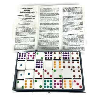 Vintage Dominoes By Cardinal 55 Piece Double Nines Set Game In Case
