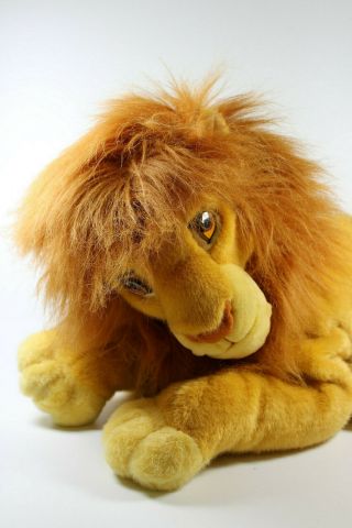 Lion King Walt Disney Adult Simba Stuffed Animal Plush Mufasa Son Arcotoy Mattel