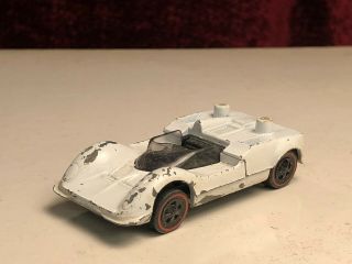 Vintage 1968 Hot Wheels Redline Chaparral 2g White Race Car Usa Base Mattel