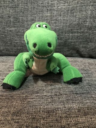 Toy Story Rex Bean Bag Toy Plush Doll Disney Pixar Green Dinosaur Smiling