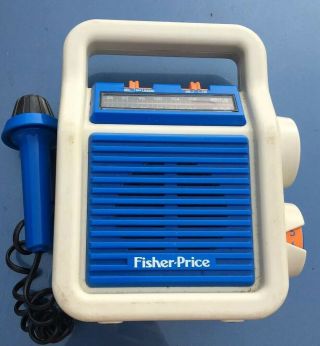 Vintage Fisher Price 1984 Sing Along Radio Am Fm Speaker Microphone 3805 Toy Kid