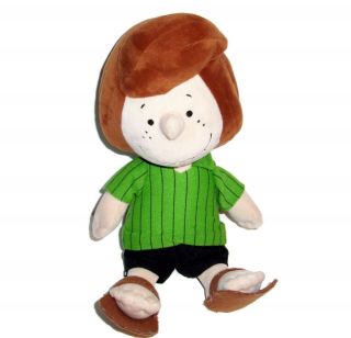 14” Cedar Fair Peanuts Peppermint Patty Plush Doll Green Shirt Sandals Stuffed