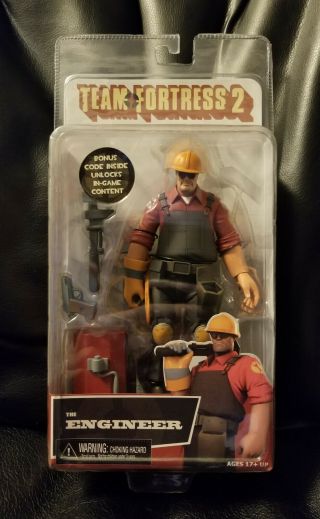 [very Rare] Team Fortress 2 " Red Engineer " Action Figure /