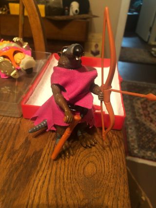 1988 Tmnt Master Splinter With Cane Knife And Bow