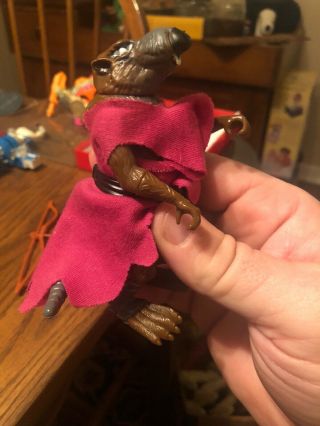 1988 Tmnt Master Splinter With Cane Knife And Bow 3