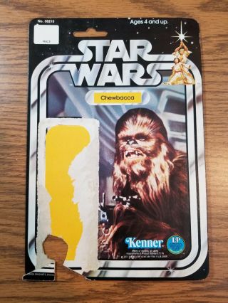 Vintage Kenner Star Wars Chewbacca 12 Back Card Back 1977